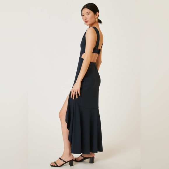 Maeve Anthropologie strappy maxi gala dress w/ slimming side cut outs in jersey - Picture 6 of 8